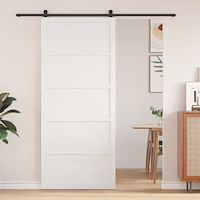 vidaXL Ladydörr Vit 80x208 cm Solitt Trä Furu