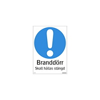 NO BRAND VENDOR (SE) Skylt Branddörr stängd 210x297mm