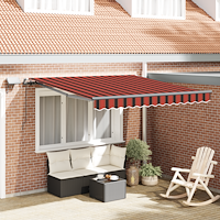 vidaXL Utfällbar markis orange och brun 300 x 250 cm tyg