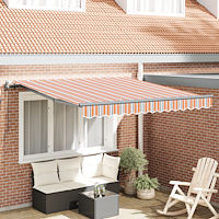 vidaXL Utfällbar markis Flerfärgsdesign 300 x 250 cm tyg