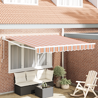 vidaXL Markis Randig Flerfärgsdesign 3 x 2,5 m Polyester och metall