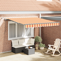 vidaXL Markis tyg med Gul och Orange 350 x 250 cm Polyester