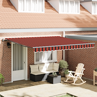 vidaXL Automatisk Utdragbar Markis Orange och Brun 400x350 cm