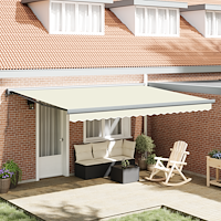 vidaXL Automatisk Utdragbar Markis Grädde 450x300 cm