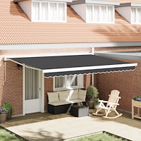 vidaXL Automatisk Utdragbar Markis Antracit 450x300 cm