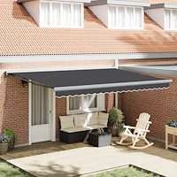 vidaXL Automatisk utdragbar markis antracit 450x300 cm