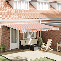 vidaXL Automatisk utdragbar markis med flera färger 450x350 cm