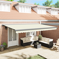 vidaXL Automatisk Utbyggbar Markis Grädde 500x300 cm