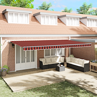 vidaXL Markis tyg med orange och brun 600 × 350 cm Polyester