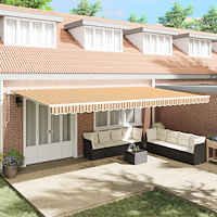 vidaXL Utfällbar markis 600 × 350 cm Flerfärgsdesign