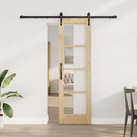 vidaXL Skjutdörr med Tillbehör Set 61x198.5 cm Massivt Trä Furu