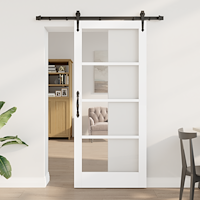 vidaXL Skjutdörr med hårdvarusats 'ORKDAL'Vit 86x198.5 cm
