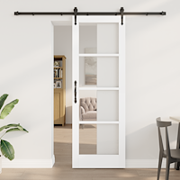 vidaXL Skjutdörr med Beslag Set 'ORKDAL'Vit 73.5x211 cm