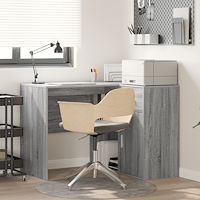 vidaXL Horn skrivbord Grå Sonoma 102x88x75 cm Konstruerat trä