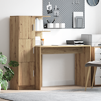 vidaXL skrivbord med förvaring Artisan ek konstruerad trä