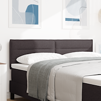 vidaXL LED huvuddyna med LED -remsljus Mörkbrun 160 cm tyg