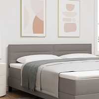 vidaXL LED huvuddyna med LED -remsljus Taupe 180 cm Polyester