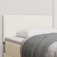 vidaXL LED huvuddyna med LED -remsljus Väggmonterad Kräm 100 cm tyg