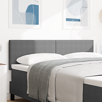 vidaXL LED huvuddyna med LED -remsljus Väggmonterad Ljusgrå 144 cm tyg