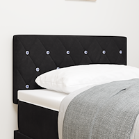 vidaXL LED Sänggavel med LED -remsljus Argyle Svart 80 cm Sammet