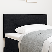 vidaXL LED-sänggavel med LED -remsljus med huvudgavel Svart 80 cm tyg
