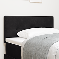 vidaXL Huvudgavel med LED -remsljus med huvudgavel Svart 100 cm Sammet