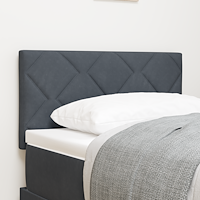 vidaXL LED Sänggavel med LED -remsljus Mörkgrå 80 cm Sammet