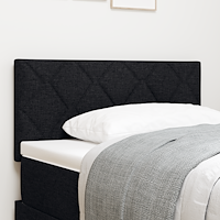 vidaXL LED sänggavel diamantblockdesign svart 100 cm tyg