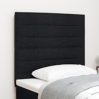 vidaXL LED Sänggavel Linjdesign Svart 80 cm Tyg