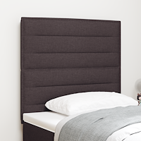 vidaXL LED huvuddyna med LED -remsljus Väggmonterad Mörkbrun 80 cm tyg