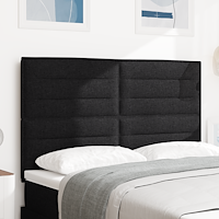 vidaXL LED Sänggavel Linjer Design Svart 72 cm Tyg