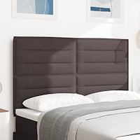 vidaXL LED huvuddyna med LED -remsljus Mörkbrun 144 cm Polyester