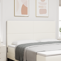 vidaXL LED huvuddyna med LED -remsljus Kräm 180 cm Polyester