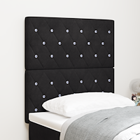 vidaXL LED Sänggavel Svart 80 cm Sammet