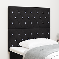 vidaXL LED Sänggavel Svart 90 cm Sammet