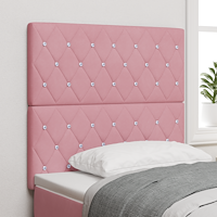 vidaXL LED sänggavel rosa 90 cm sammet