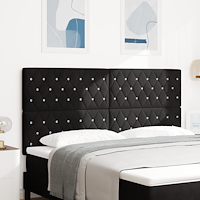 vidaXL LED Sänggavel Svart 90 cm Sammet