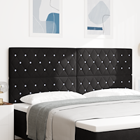 vidaXL LED Sänggavel Svart 100 cm Sammet