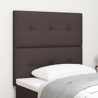 vidaXL LED sänggavel Mörkbrun 100 cm Tyg