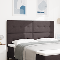 vidaXL LED Sänggavel Mörkbrun 90 cm Tyg