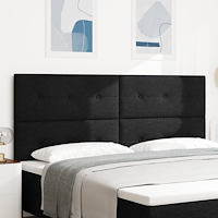 vidaXL LED Huvudgavel Svart 100 cm Tyg