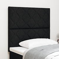 vidaXL Huvudgavel med LED -remsljus med huvudgavel Svart 90 cm tyg
