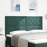 vidaXL LED huvuddyna Mörkgrön 180 cm Sammet