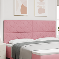 vidaXL LED huvuddyna Rosa 200 cm Sammet