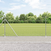 vidaXL Fältstängsel 1,2x25 m Galvaniserad stål