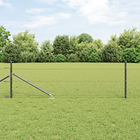 vidaXL Hexagon Stängsel Grå 0,8x25 m Stål