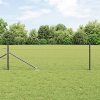 vidaXL Hexagon Stängsel Grå 0.8x100 m Stål