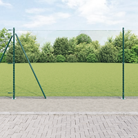 vidaXL Hexagon Staket Grön 1,5x50 m Stål