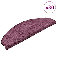 vidaXL Trappmattor 30 st mörklila 65x21x4 cm