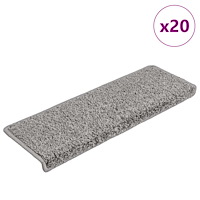 vidaXL Trappmattor 20 st 65x21x4 cm grå